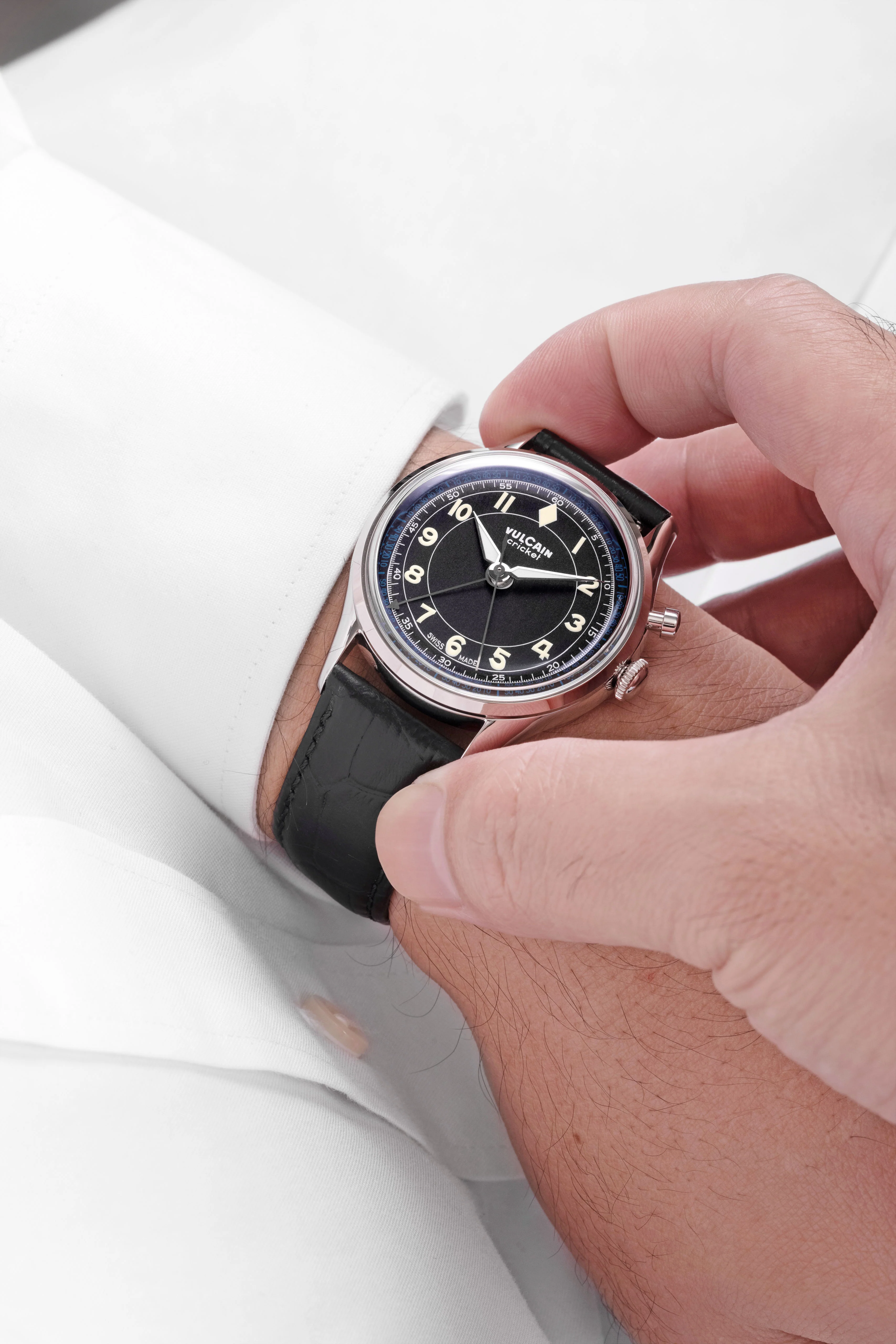 Cricket Classique 36 mm - Black & White/Blue - Image 18