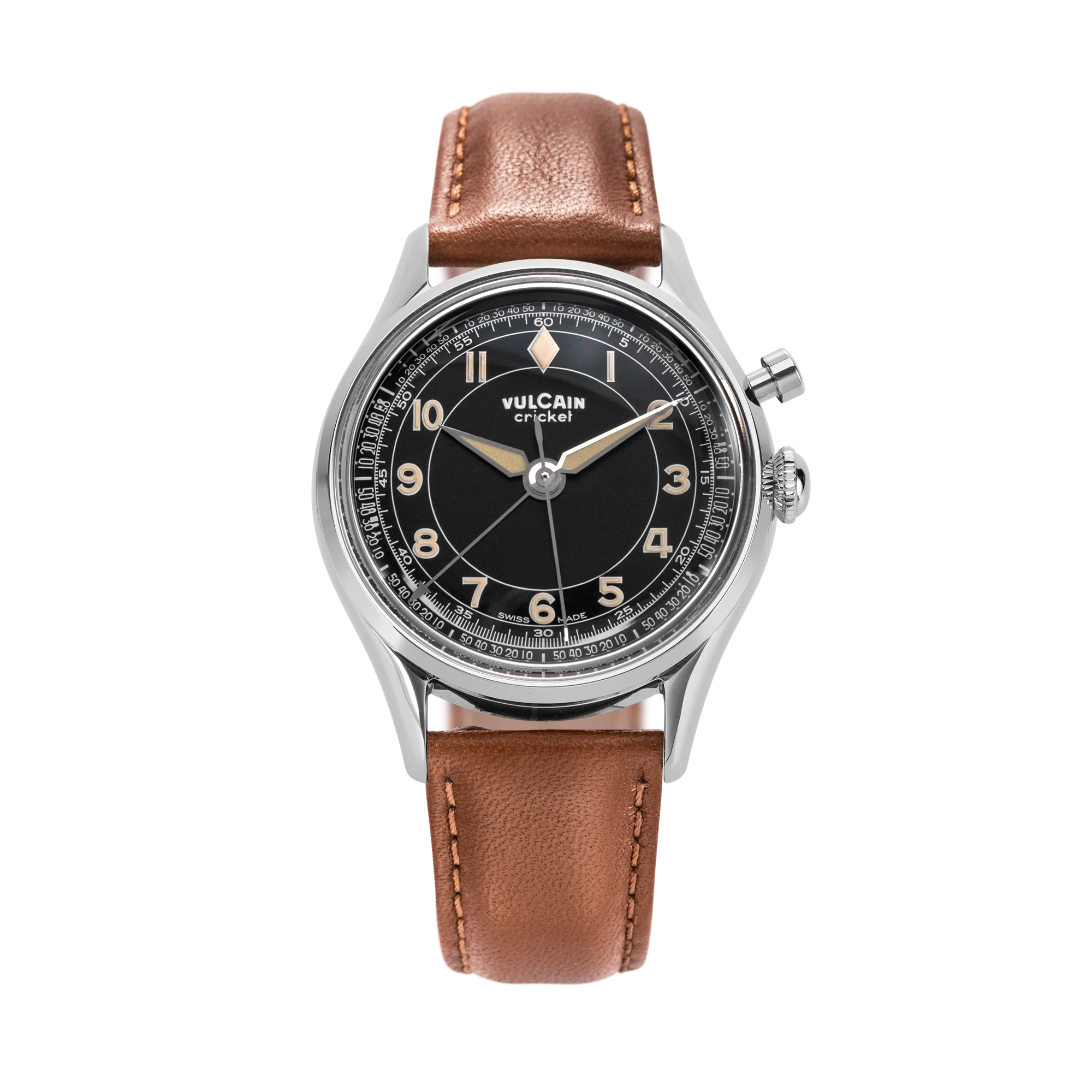 Cricket Classique 36 mm - Black & Khaki numbers - Image 4